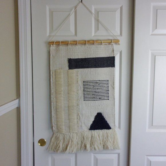 Woven Wall Hanging MCM style Cream - Picture 1 of 3